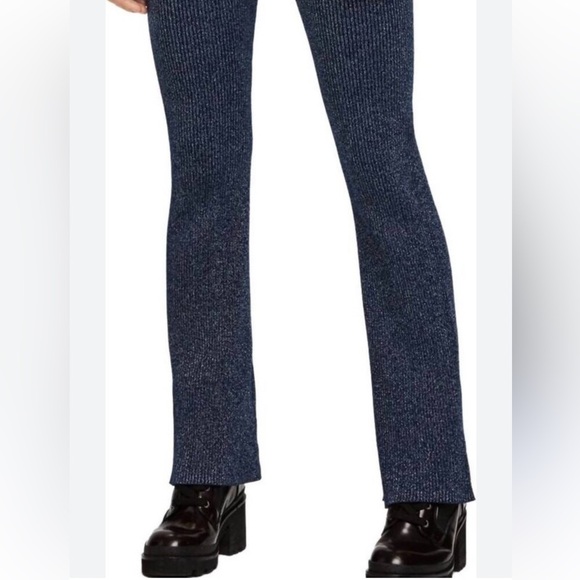 Scotch & Soda Navy And Silver “Quinn” Ribbed Knit Pants - Picture 2 of 16